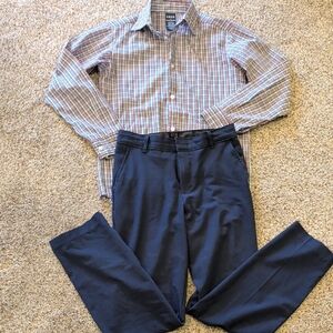 Boy's Dress Shirt & Navy Pant SET